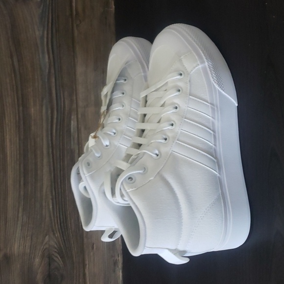 New‎ Adidas Bravada Mid Platform Womens Sneakers Size 9 White Skater Streetwear - Picture 5 of 10